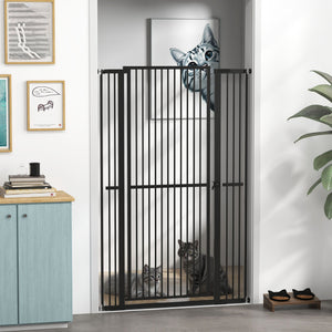 59" Extra Tall Cat Gate, 30"-41" Pet Gate with 2.8" and 5.5" Extensions, for Doorway, Hallway, Stairway – view 7