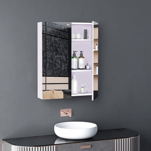 Wall Mount Medicine Cabinet with Mirror, Bathroom Mirror Cabinet Storage Organizer with Adjustable Shelf – view 7
