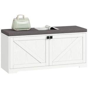 Shoe Storage Bench with Padded Seat, Entryway Bench Holds up to 352 lb, Shoe Organizer, 8 Pairs, Light Grey – view 22