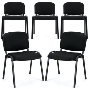 Office Chair with Metal Frame and Padded Cushions for Conference Room-Set of 5 view 4