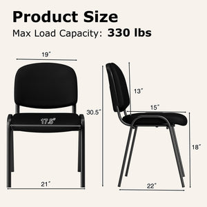 Office Chair with Metal Frame and Padded Cushions for Conference Room-Set of 5 view 5