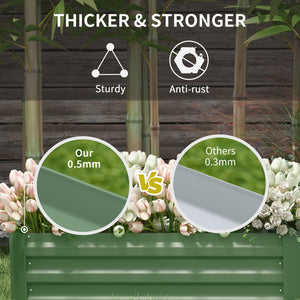 39" x 39" x 12" Set of 2 Raised Garden Bed, Elevated Planter Box with Galvanized Steel Frame for Growing – view 26