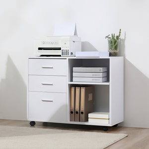 Modern Lateral Filing Cabinet, 3 Drawer File Cabinet for Letter and A4 Size Documents, Mobile – view 13