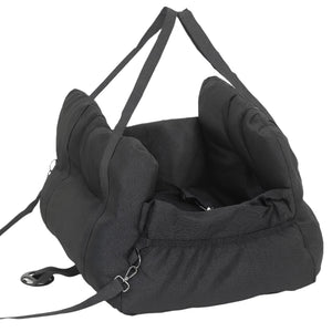 Dog Car Seat for Small Pets, Dog Booster Car Seat with Cushion and Storage Pockets, Machine Washable, Black