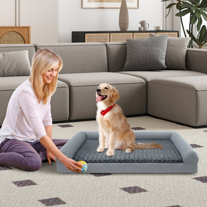Orthopedic Foam Dog Bed Large Dog Sofa Couch with Removable Cover-L view 3