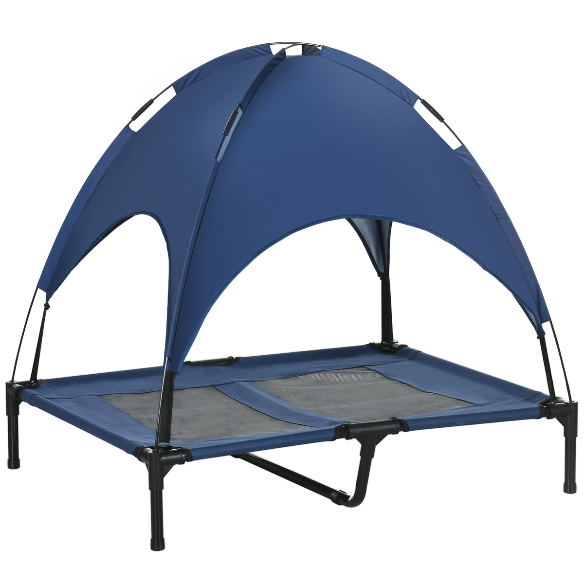 Large Elevated Dog Bed 6.2" L X 29.9" W 36.2" H Foldable Outdoor Cat Dog Canopy Cot w/ Carry Bag Grey – view 3