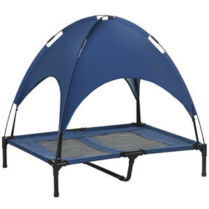 Large Elevated Dog Bed 6.2" L X 29.9" W 36.2" H Foldable Outdoor Cat Dog Canopy Cot w/ Carry Bag Grey – view 3