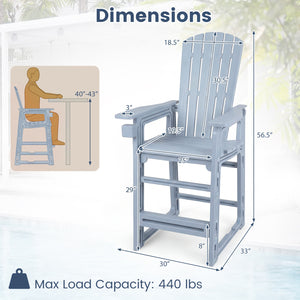 Outdoor 29 Inch Height Bar Stool with Backrest and Armrests-Gray view 4