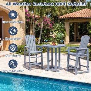 Outdoor 29 Inch Height Bar Stool with Backrest and Armrests-Gray view 8