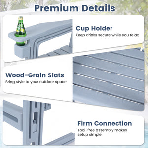 Outdoor 29 Inch Height Bar Stool with Backrest and Armrests-Gray view 9