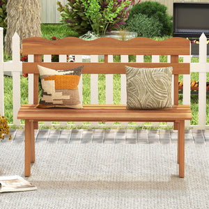 Outdoor Acacia Wood Garden Bench with 800 lbs Weight Capacity view 3