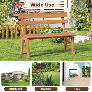 Outdoor Acacia Wood Garden Bench with 800 lbs Weight Capacity view 6