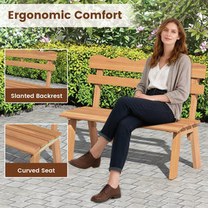 Outdoor Acacia Wood Garden Bench with 800 lbs Weight Capacity view 9