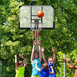 Basketball Hoop with 5.4-6.6FT Adjustable Height and 50 Inch Backboard-Black view 3