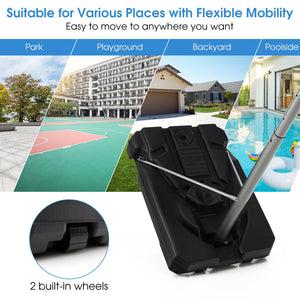 Basketball Hoop with 5.4-6.6FT Adjustable Height and 50 Inch Backboard-Black view 9