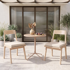 Outdoor Chair Cushion Set of 2 Waterproof Fade-Resistant Olefin Seat Cushions-Beige view 2
