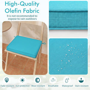 Outdoor Chair Cushion Set of 4 Waterproof Olefin Seat Cushions-Turquoise view 6