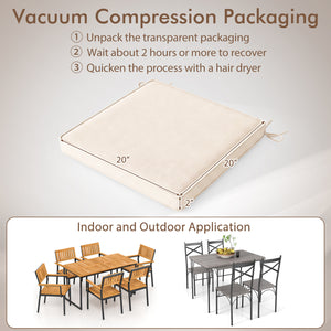 Outdoor Chair Cushion Set of 6 Waterproof Olefin Seat Cushions-Beige view 4