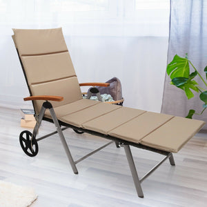 Outdoor Chaise Lounge Chair Rattan Lounger Recliner Chair view 3