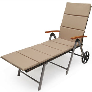 Outdoor Chaise Lounge Chair Rattan Lounger Recliner Chair view 4