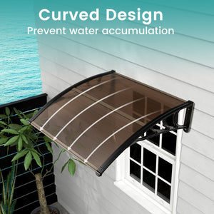 Outdoor Front Door Patio Overhang Awning for Sunlight Rain Snow Wind Protection-40 x 40 Inch view 3