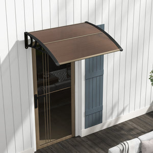 Outdoor Front Door Patio Overhang Awning for Sunlight Rain Snow Wind Protection-48 x 40 Inch view 2