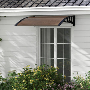 Outdoor Front Door Patio Overhang Awning for Sunlight Rain Snow Wind Protection-48 x 40 Inch view 3