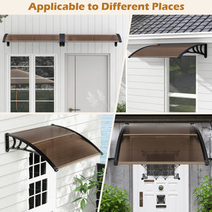 Outdoor Front Door Patio Overhang Awning for Sunlight Rain Snow Wind Protection-48 x 40 Inch view 7