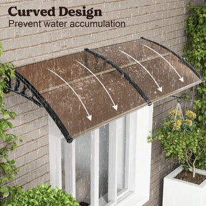 Outdoor Front Door Patio Overhang Awning for Sunlight Rain Snow Wind Protection-78 x 35 Inch view 3