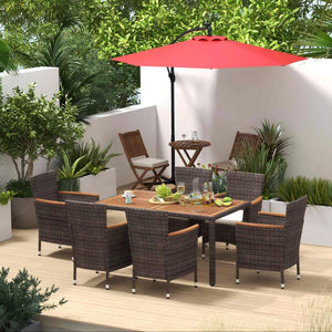 Patio Bundle: Outdoor Furniture Set+Patio Umbrella+Patio Swing+Bistro Set view 2