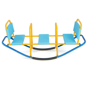 Outdoor Kids Seesaw Swivel Teeter for 3 to 8 Years Old-Blue view 4