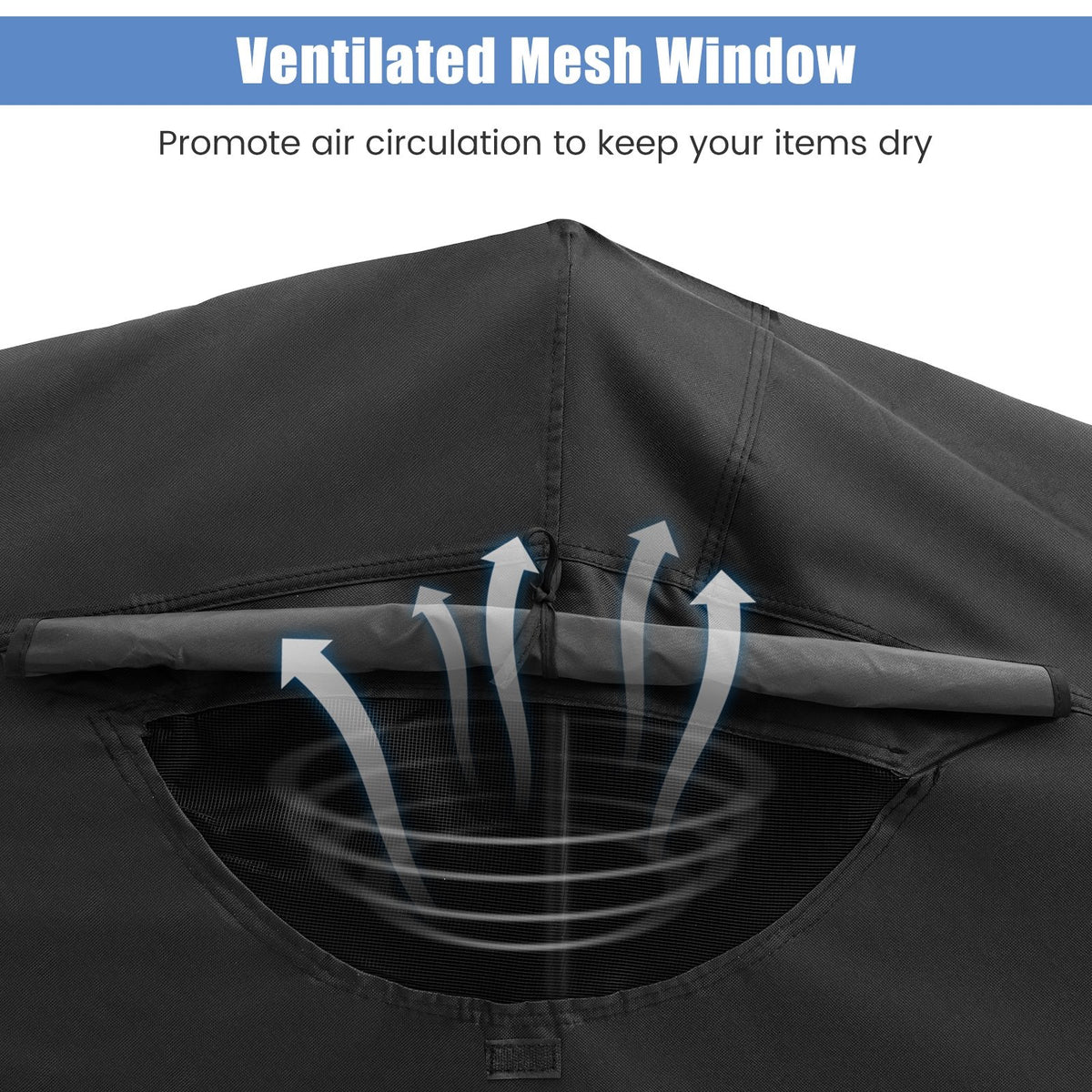 Outdoor Motorcycle Shelter Waterproof Motorbike Storage Tent with Cover-Black view 8
