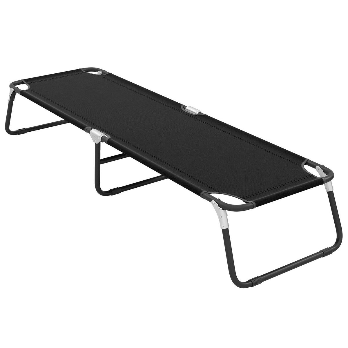 Outdoor Portable Folding Camping Bed for Sleeping Hiking Travel-Black view 4
