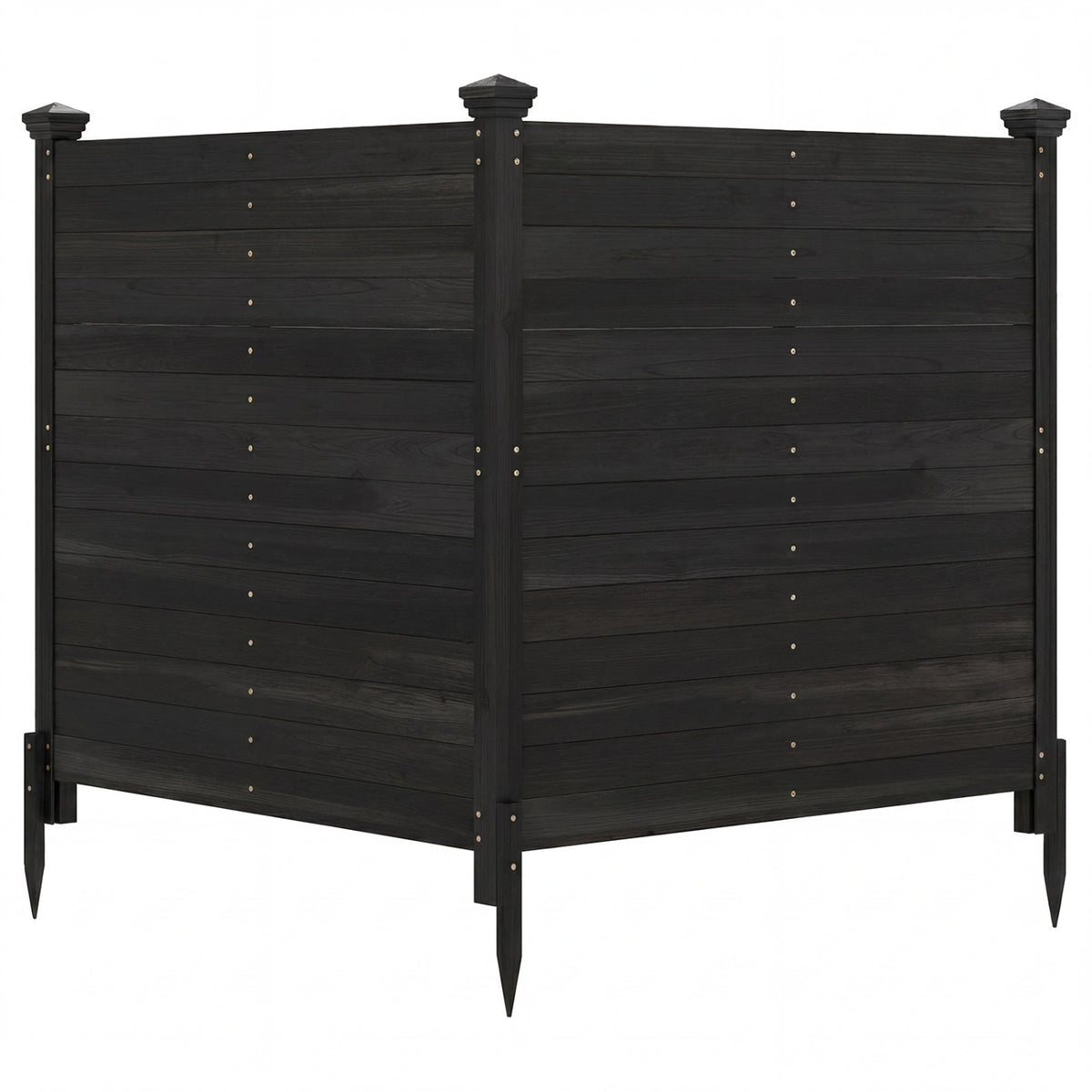 Outdoor Privacy Air Conditioner Fence for Outside and Backyard-Black