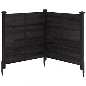 Outdoor Privacy Air Conditioner Fence for Outside and Backyard-Black view 4