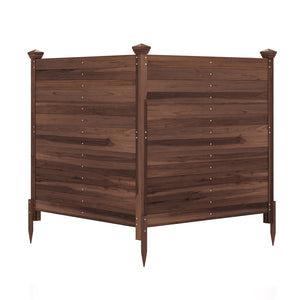 Outdoor Privacy Air Conditioner Fence for Outside and Backyard-Brown