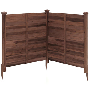 Outdoor Privacy Air Conditioner Fence for Outside and Backyard-Brown view 4