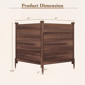 Outdoor Privacy Air Conditioner Fence for Outside and Backyard-Brown view 5