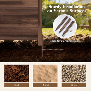 Outdoor Privacy Air Conditioner Fence for Outside and Backyard-Brown view 9