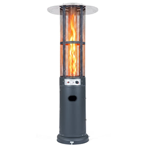 Outdoor Propane Patio Heater with Glass Tube and Tilt-Over Protection-Darkgray view 4