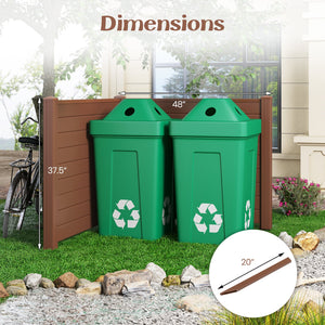 Outdoor PVC Air Conditioner Fence with 20 Inch Long Stakes-Brown view 5