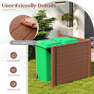 Outdoor PVC Air Conditioner Fence with 20 Inch Long Stakes-Brown view 9