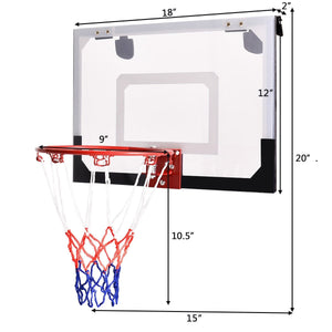 Over-The-Door Mini Basketball Hoop Includes Basketball and 2 Nets view 4