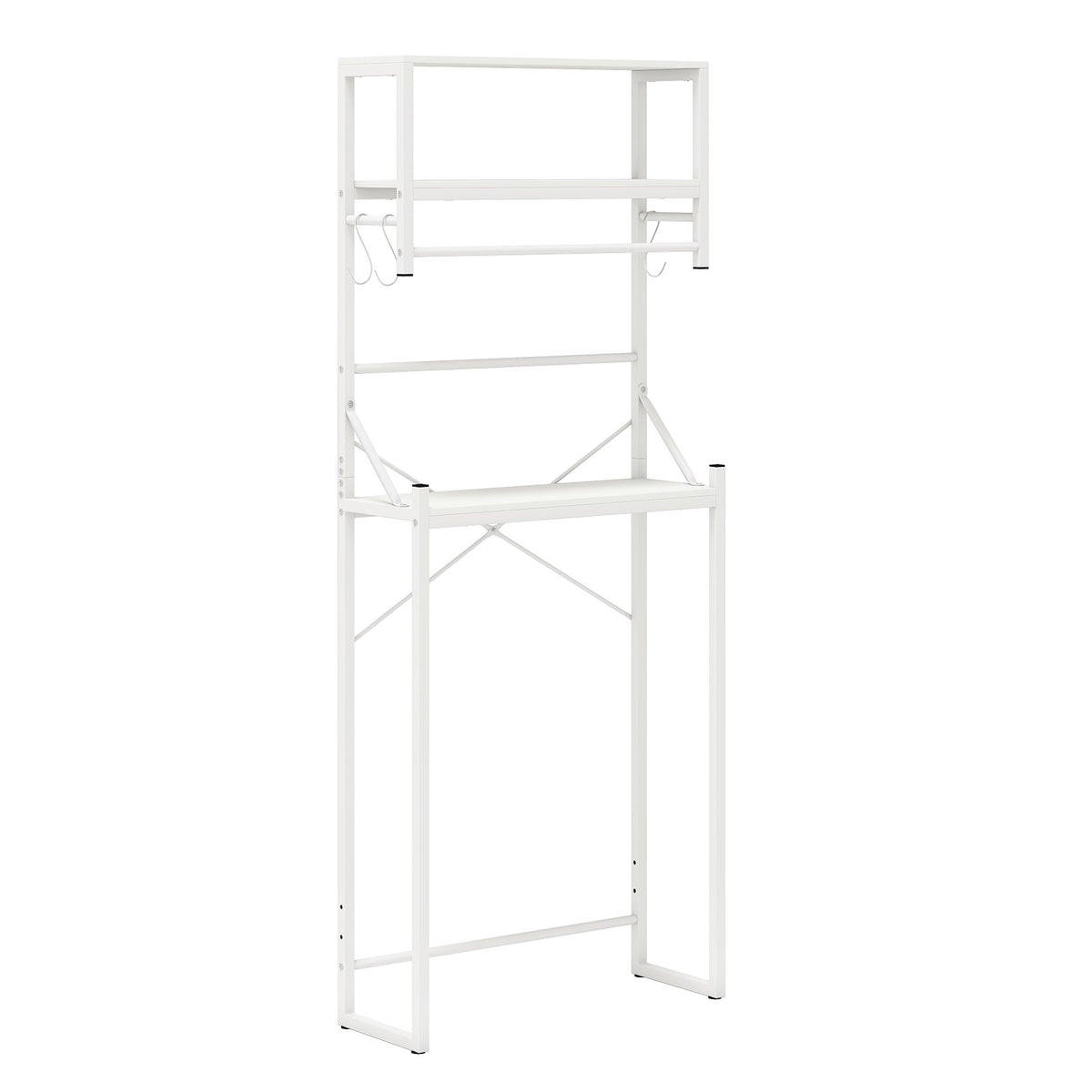 Over the Toilet Storage Rack 3-Tier Over Toilet Bathroom Organizer with Towel Holder-White view 4