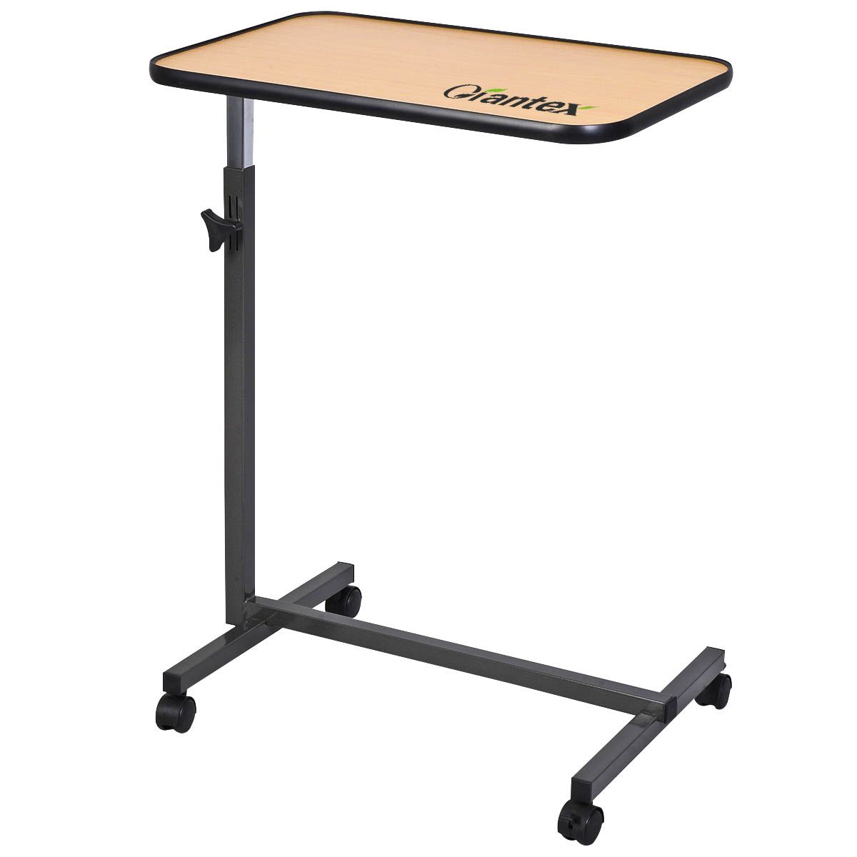 Beige Overbed Rolling Table Food Tray view 3