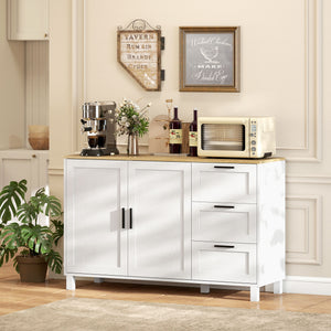 Buffet Cabinet with Soft-Close Doors, Modern Sideboard with 3 Drawers for Living Room, Kitchen – view 14