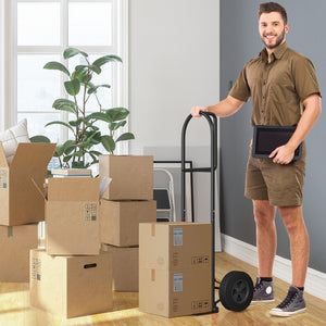 P-Handle Sack Truck with 10 Inch Wheels and Foldable Load Area-Black view 3