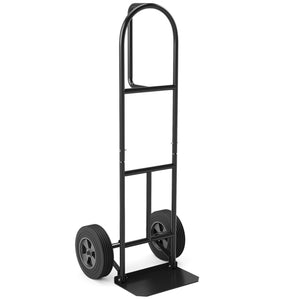 P-Handle Sack Truck with 10 Inch Wheels and Foldable Load Area-Black view 4