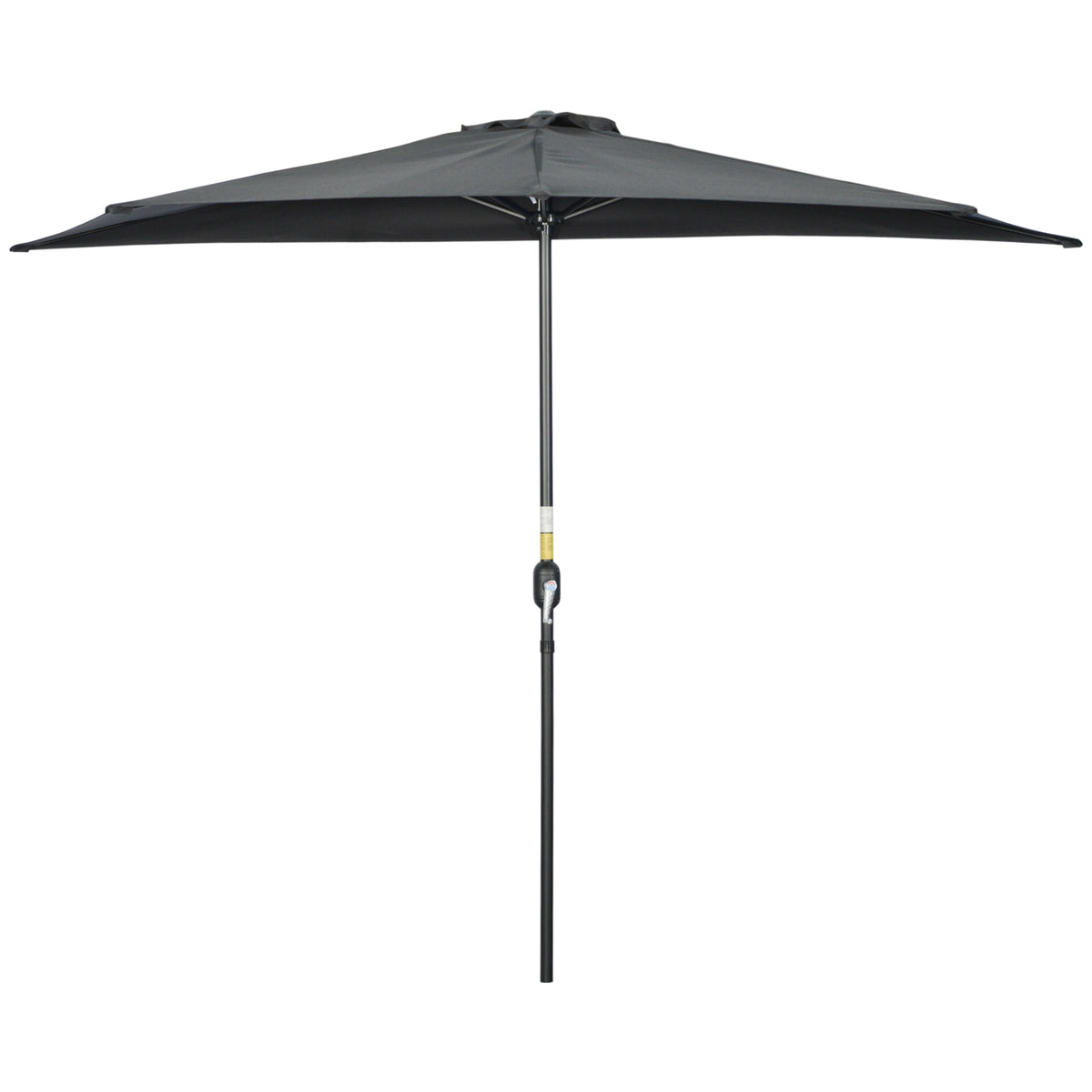 9.8ft Half Umbrella Semi Round Patio Parasol with Crank Handle, Top Vent for Garden – view 6