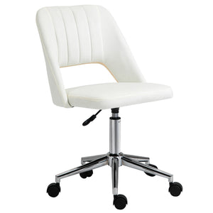 Mid Back Office Chair Velvet Fabric Swivel Scallop Shape Computer Desk Chair, Green – view 36